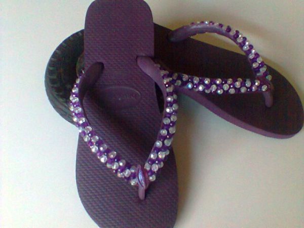 chinelos bordados